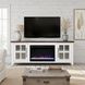 Providence White and Bourbon 66" TV Stand with Fireplace
