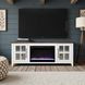 Providence White and Bourbon 66" TV Stand with Fireplace