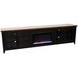 Providence Black and Bourbon 96" TV Stand with Fireplace
