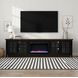 Providence Black and Bourbon 96" TV Stand with Fireplace