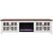 Providence White and Bourbon 96" TV Stand with Fireplace