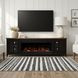 Providence Black and Bourbon 83" TV Stand with Fireplace