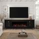 Providence Black and Bourbon 83" TV Stand with Fireplace