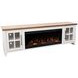 Providence White and Bourbon 83" TV Stand with Fireplace