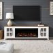 Providence White and Bourbon 83" TV Stand with Fireplace