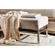 Aventura Frosted Nickel Upholstered Bench
