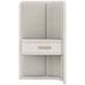 Ashlar White Upholstered Panel Bedroom Set with 1 Drawer Nightstand