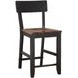 Bermuda Black 24" Short Back Counter Height Stool Set of 2