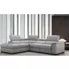 Perla Light Gray Premium Leather Power Reclining LAF Sectional