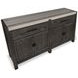 Plum Creek Ravenwood Black and White 4 Door Marble Top Sideboard