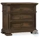 Ridgewood Saddle Brown And Anthracite Black Three Drawer Nightstand