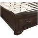 Lyndhurst Walnut and Beige Queen Upholstered Storage Sleigh Bed