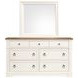 Crownfall Whisper White and Cerused Nutmeg Upholstered Storage Panel Bedroom Set