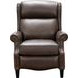 Philadelphia Ashford Walnut Leather Triple Power Recliner with USB Charging and Nailhead Trim