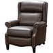 Philadelphia Ashford Walnut Leather Triple Power Recliner with USB Charging and Nailhead Trim
