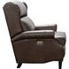 Philadelphia Ashford Walnut Leather Triple Power Recliner with USB Charging and Nailhead Trim