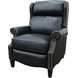 Philadelphia Shoreham Blue Leather Triple Power Recliner with USB Charging and Nailhead Trim