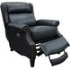 Philadelphia Shoreham Blue Leather Triple Power Recliner with USB Charging and Nailhead Trim