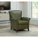 Phoebe Dobbs Sage Leather Push Thru The Arms Recliner