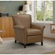 Phoebe Hillwood Toffee Leather Push Thru The Arms Recliner