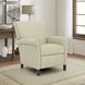Phoebe Cashmere Stone Leather Push Thru The Arms Recliner
