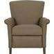 Phoebe Cashmere Taupe Leather Push Thru The Arms Recliner