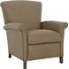 Phoebe Cashmere Taupe Leather Push Thru The Arms Recliner