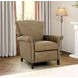 Phoebe Cashmere Taupe Leather Push Thru The Arms Recliner