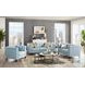 Elric Spa Blue Top Grain Leather Sofa
