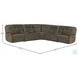 Brooks Shadow Brown Performance Fabric 7 Piece Modular Reclining Sectional