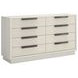 Cotiere Cream Linen Performance Fabric 8 Drawer Dresser