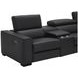 Picasso Black Leather 6 Piece Modular Power Reclining Sectional with USB Charging