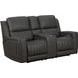 Pierce Homerun Dark Gray Leather Zero Gravity Power Reclining Living Room Set with Power Headrests and Lumbar