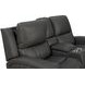 Pierce Homerun Dark Gray Leather 76" Zero Gravity Power Reclining Console Loveseat with Power Lumbar and USB Charging