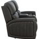 Pierce Homerun Dark Gray Leather Zero Gravity Power Reclining Living Room Set with Power Headrests and Lumbar