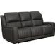 Pierce Homerun Dark Gray Leather 87" Zero Gravity Power Reclining Sofa with Power Lumbar and USB Charging