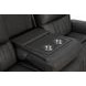 Pierce Homerun Dark Gray Leather 87" Zero Gravity Power Reclining Sofa with Power Lumbar and USB Charging