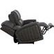 Pierce Homerun Dark Gray Leather 87" Zero Gravity Power Reclining Sofa with Power Lumbar and USB Charging