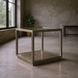 Glaze Gray Square Glass Top End Table