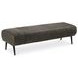 Endora Charred Olive Leather Upholstered Accent Bench