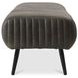 Endora Charred Olive Leather Upholstered Accent Bench