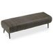 Endora Charred Olive Leather Upholstered Accent Bench