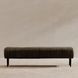 Endora Charred Olive Leather Upholstered Accent Bench