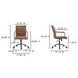 Roy Brown Leather Upholstered Office Chair