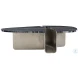 Tegan Black Forest Marble And Shiny Nickel Cocktail Table