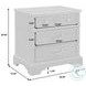 Hickory Creek Brown Velvet 3 Drawer Nightstand
