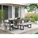 Fresca Dark Gray and Beige Outdoor Beige Dining Bench