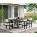 Fresca Dark Gray and Beige Outdoor Upholstered Dining Chair Set of 2