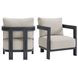 Fresca Beige Outdoor Upholstered Chair Set of 2