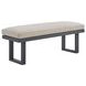Fresca Dark Gray and Beige Outdoor Beige Dining Bench